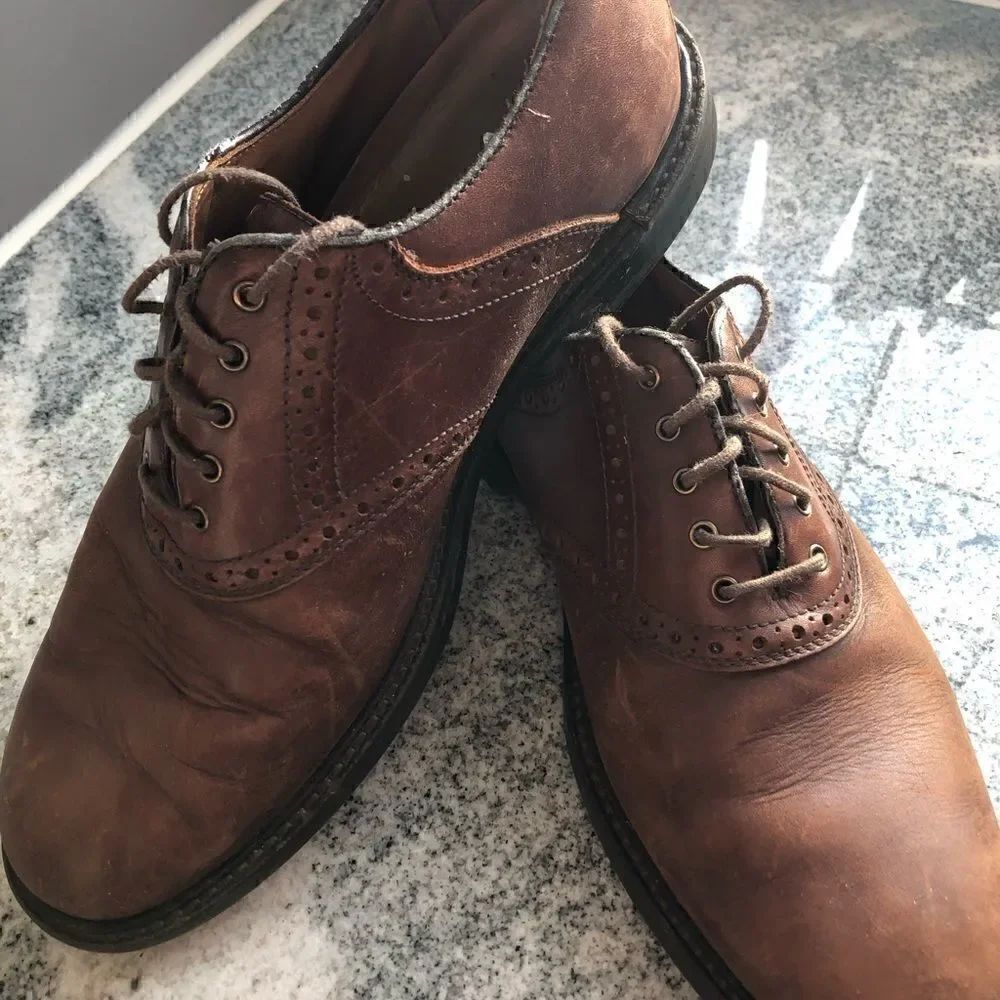 Johnston & Murphy brown leather saddle oxfords 9.5M